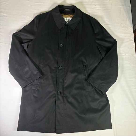 Gianfranco Ruffini Italy Men’s Reg. M Full Zip-Button Lined Over Coat Black. - Picture 1 of 12